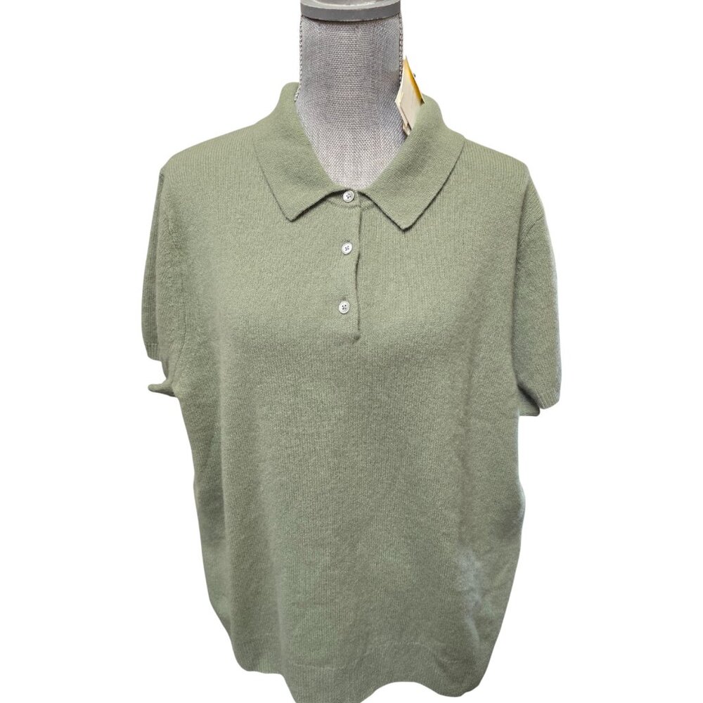 Banana Republic Olive Green Short Sleeve Polo Sweater